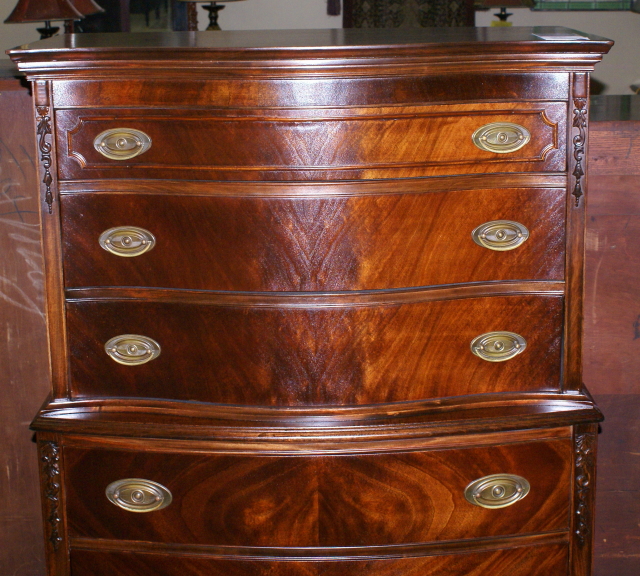 Mahogany antique chest on chest